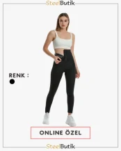 Yüksek Bel Agraflı Termal Tayt