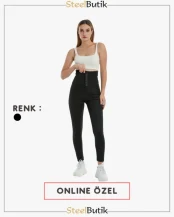 Yüksek Bel Agraflı Termal Tayt